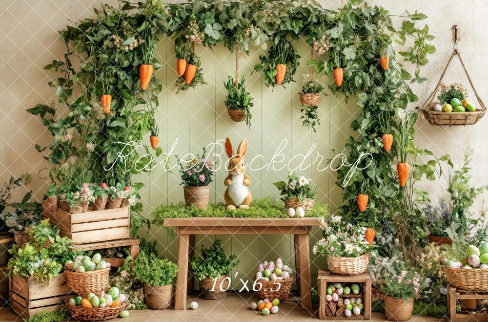 Kate Garden Easter Bunny Carrots Backdrop Designed by Patty Roberts - Kate Backdrop AU