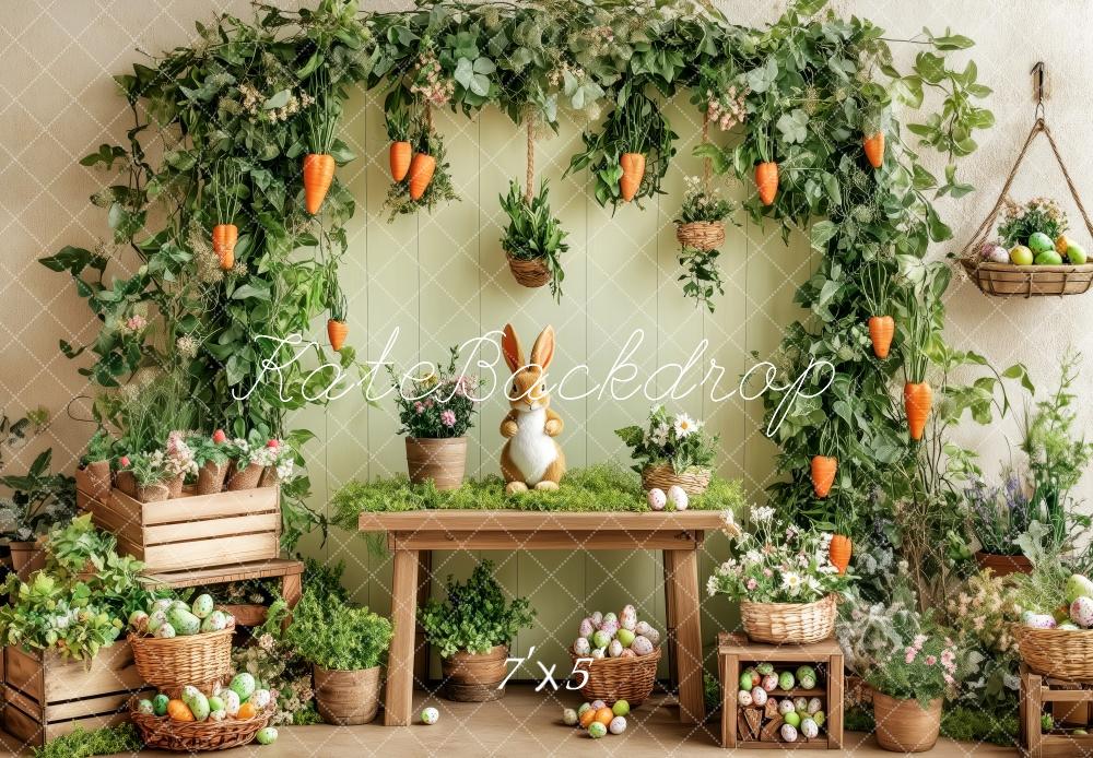 Kate Garden Easter Bunny Carrots Backdrop Designed by Patty Roberts - Kate Backdrop AU
