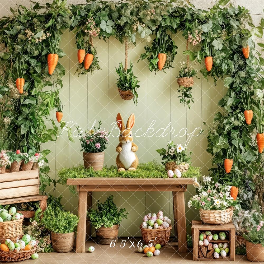 Kate Garden Easter Bunny Carrots Backdrop Designed by Patty Roberts - Kate Backdrop AU