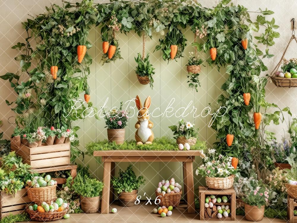 Kate Garden Easter Bunny Carrots Backdrop Designed by Patty Roberts - Kate Backdrop AU