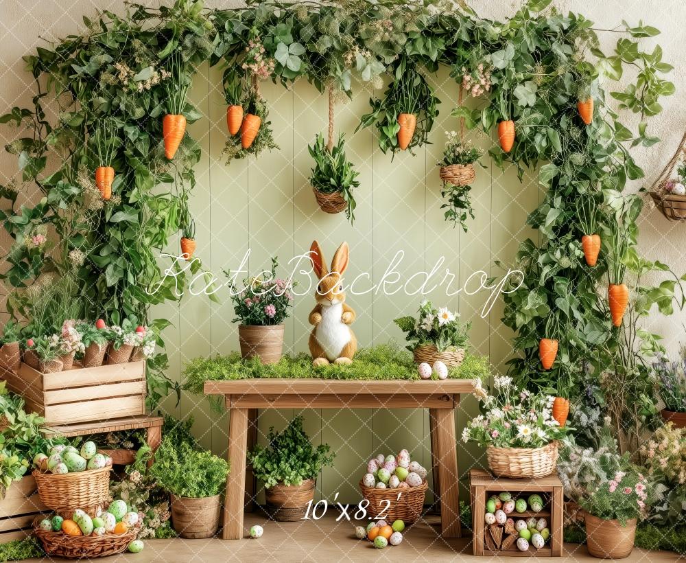 Kate Garden Easter Bunny Carrots Backdrop Designed by Patty Roberts - Kate Backdrop AU