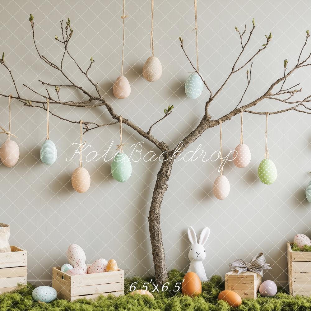 Kate Minimalist Easter Tree and Eggs Backdrop Designed by Patty Roberts - Kate Backdrop AU