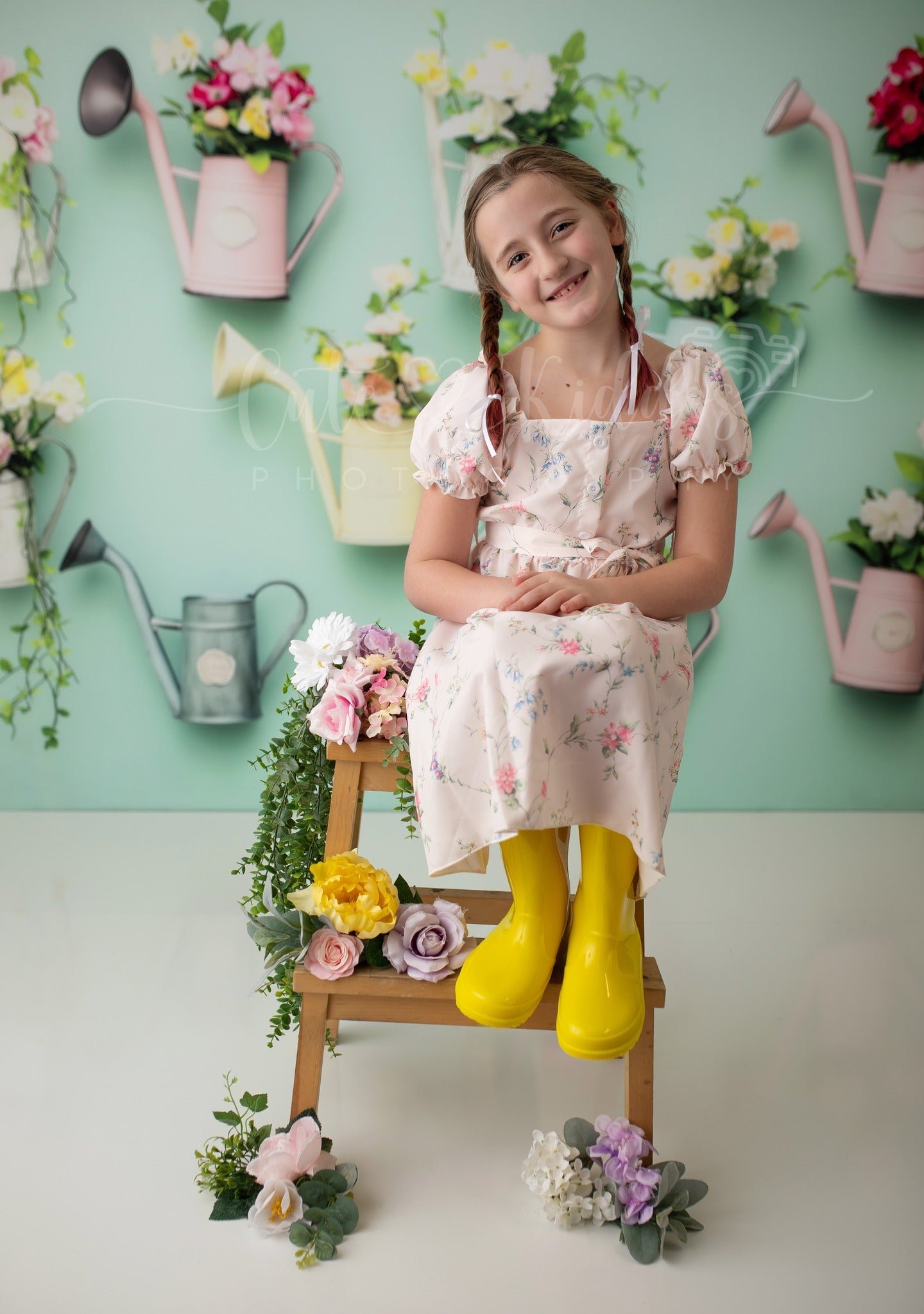 Kate Spring Gardening Tools Backdrop Designed by Patty Roberts