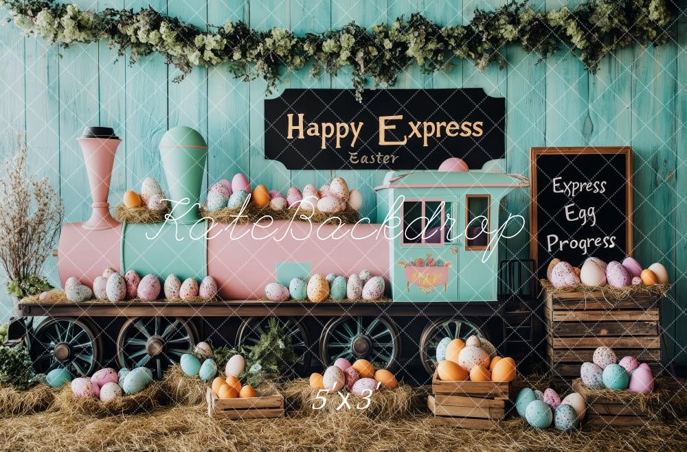 Kate Vintage Easter Express Backdrop Designed by Patty Roberts - Kate Backdrop AU