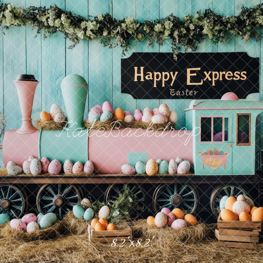 Kate Vintage Easter Express Backdrop Designed by Patty Roberts - Kate Backdrop AU