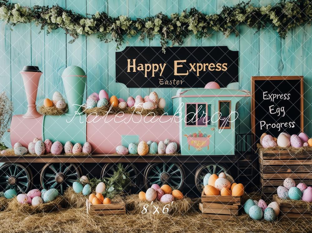 Kate Vintage Easter Express Backdrop Designed by Patty Roberts - Kate Backdrop AU