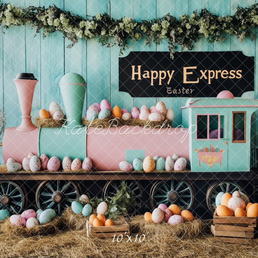 Kate Vintage Easter Express Backdrop Designed by Patty Roberts - Kate Backdrop AU