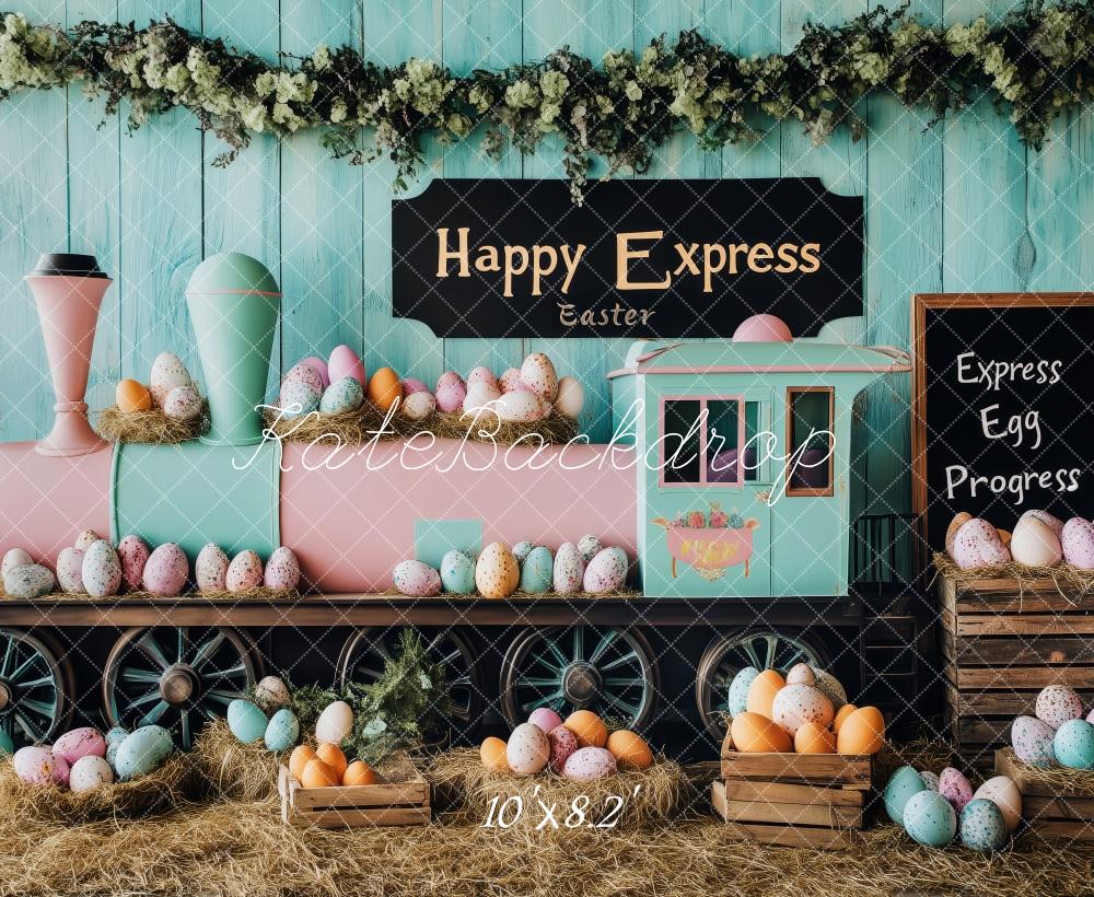 Kate Vintage Easter Express Backdrop Designed by Patty Roberts - Kate Backdrop AU