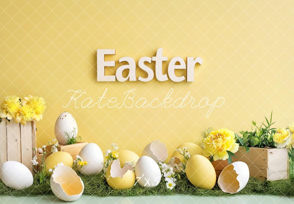 Kate Yellow Easter Egg Backdrop Designed by Patty Roberts - Kate Backdrop AU