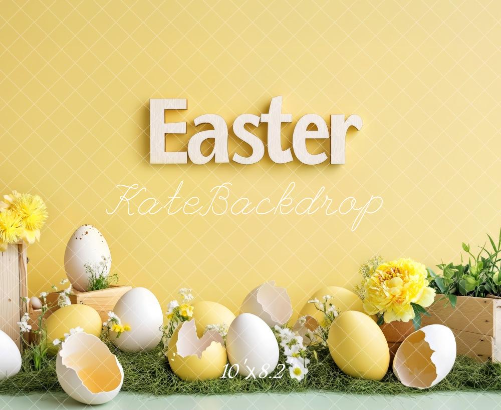 Kate Yellow Easter Egg Backdrop Designed by Patty Roberts - Kate Backdrop AU