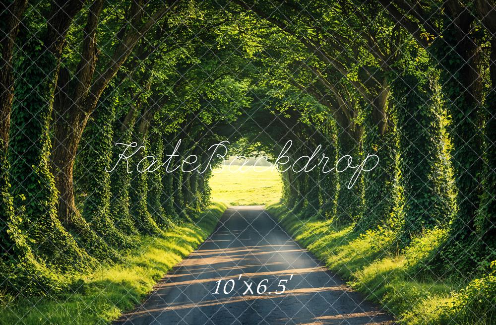 Kate Sunshine Green Avenue Backdrop Designed by Emetselch