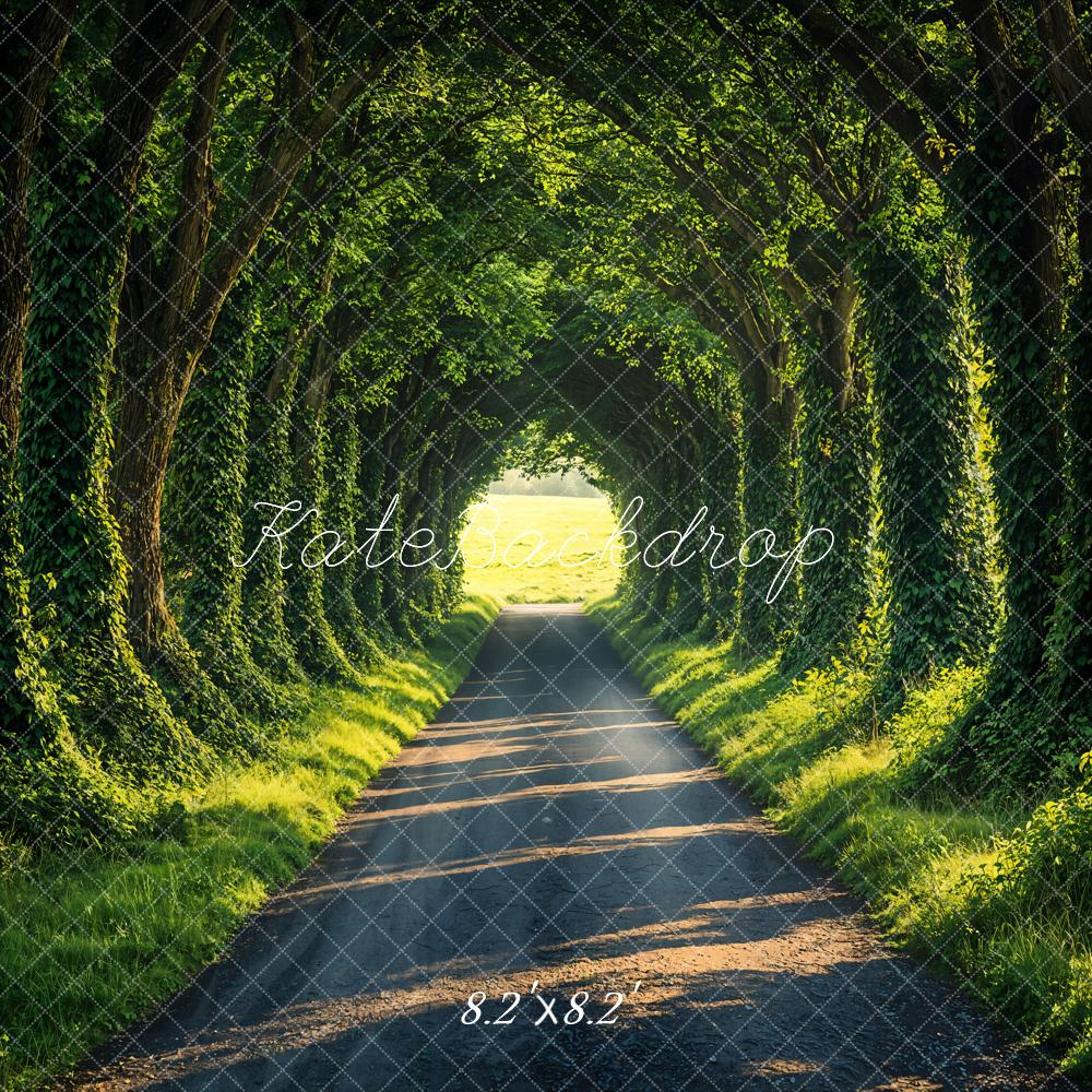 Kate Sunshine Green Avenue Backdrop Designed by Emetselch