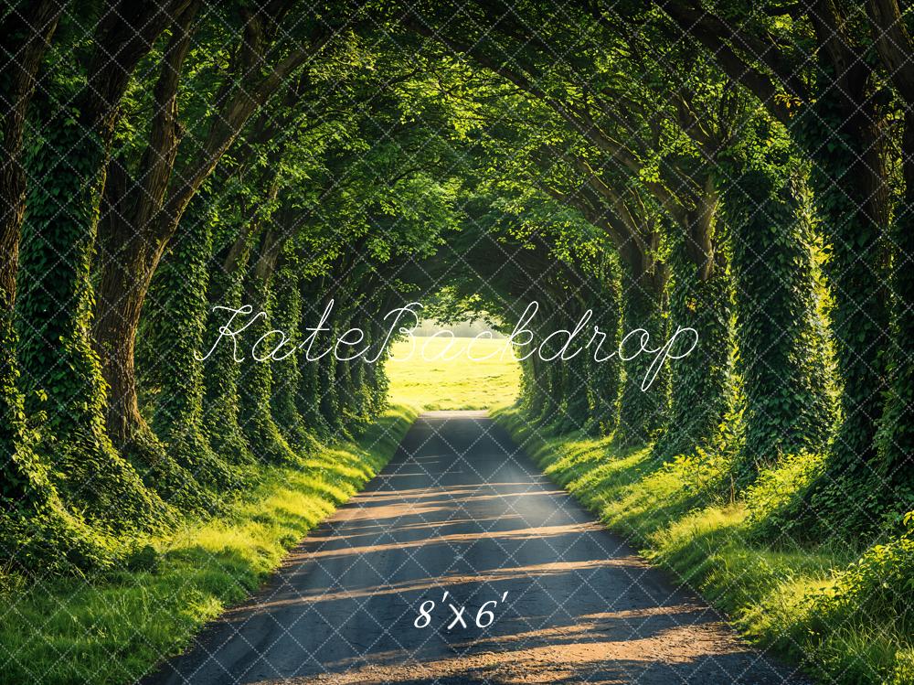 Kate Sunshine Green Avenue Backdrop Designed by Emetselch