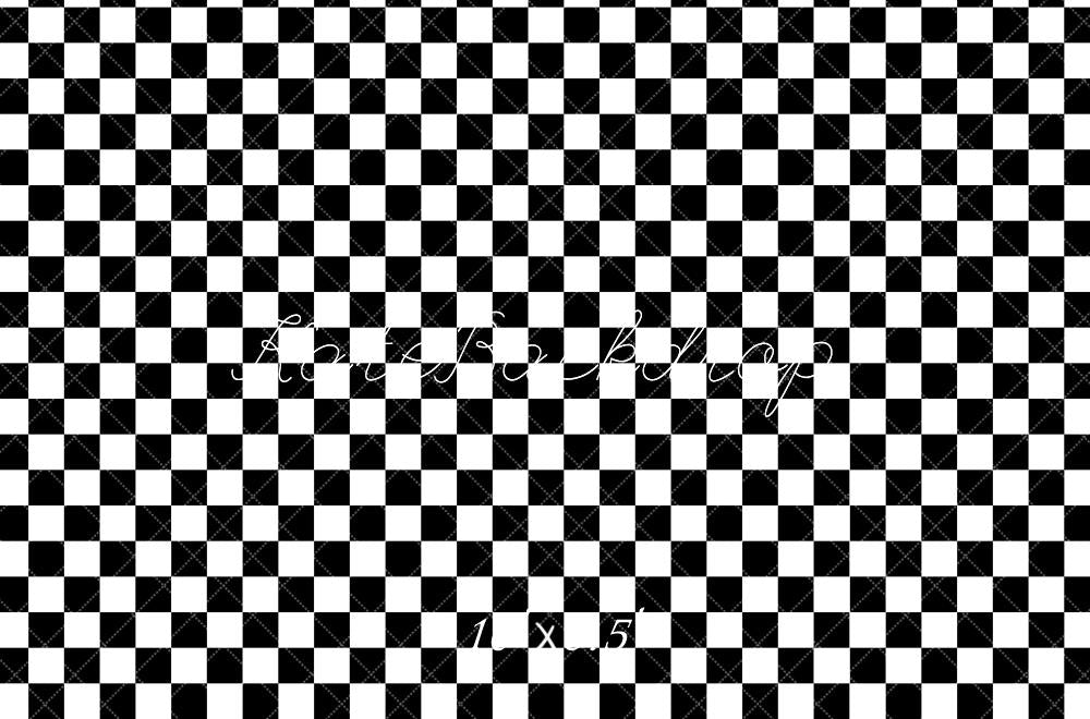 Kate Black and White Checker Pattern Backdrop Designed by Mandy Ringe Photography - Kate Backdrop AU