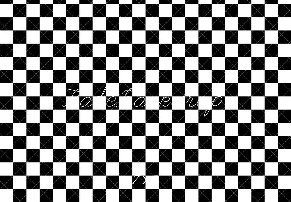 Kate Black and White Checker Pattern Backdrop Designed by Mandy Ringe Photography - Kate Backdrop AU