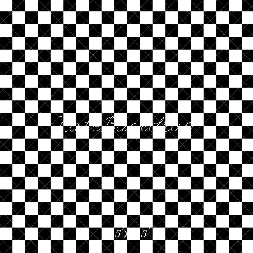 Kate Black and White Checker Pattern Backdrop Designed by Mandy Ringe Photography - Kate Backdrop AU