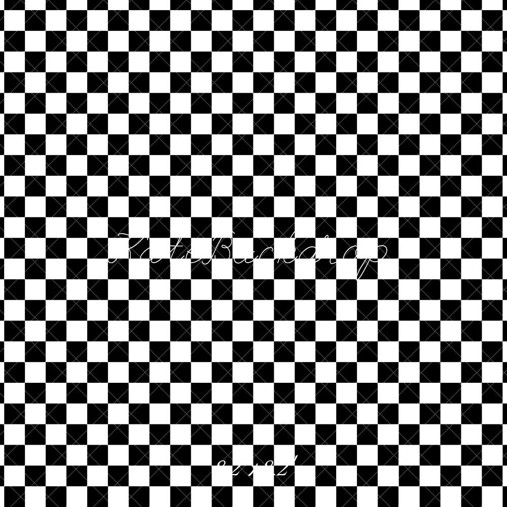 Kate Black and White Checker Pattern Backdrop Designed by Mandy Ringe Photography - Kate Backdrop AU