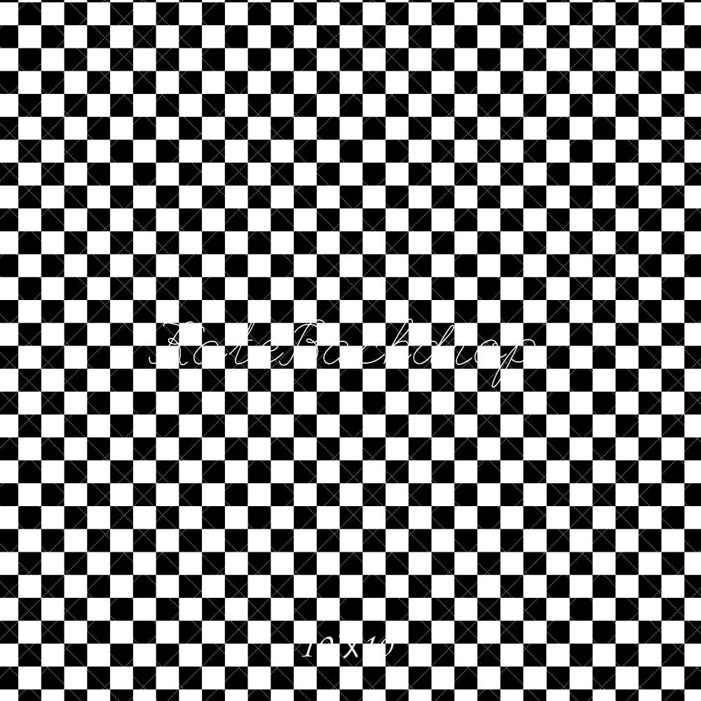 Kate Black and White Checker Pattern Backdrop Designed by Mandy Ringe Photography - Kate Backdrop AU