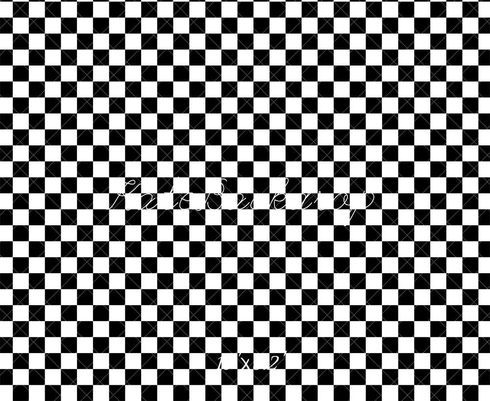 Kate Black and White Checker Pattern Backdrop Designed by Mandy Ringe Photography - Kate Backdrop AU