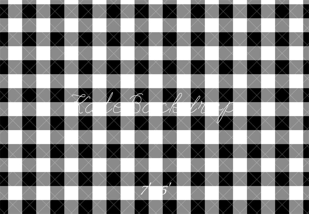 Kate Black White Buffalo Plaid Backdrop Designed by Mandy Ringe Photography - Kate Backdrop AU