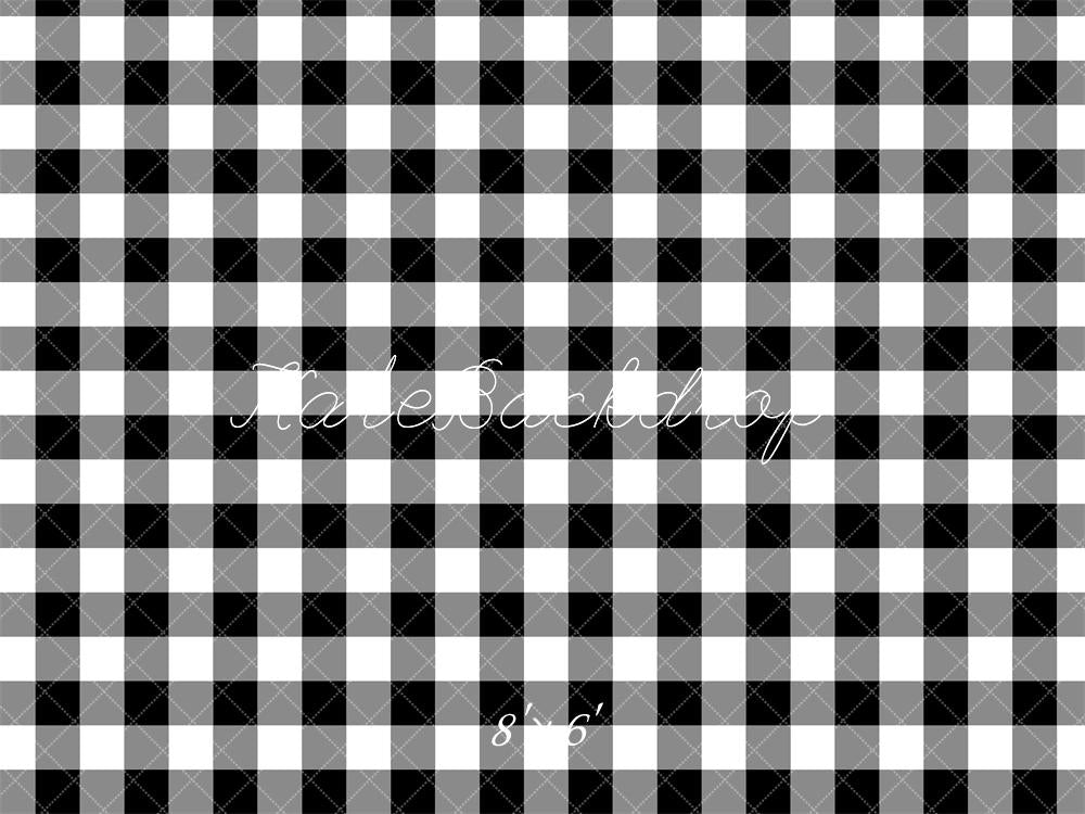 Kate Black White Buffalo Plaid Backdrop Designed by Mandy Ringe Photography - Kate Backdrop AU