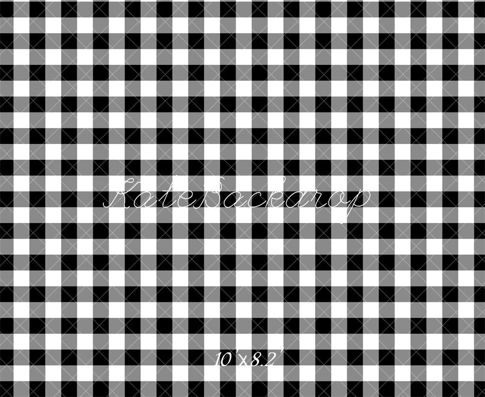 Kate Black White Buffalo Plaid Backdrop Designed by Mandy Ringe Photography - Kate Backdrop AU