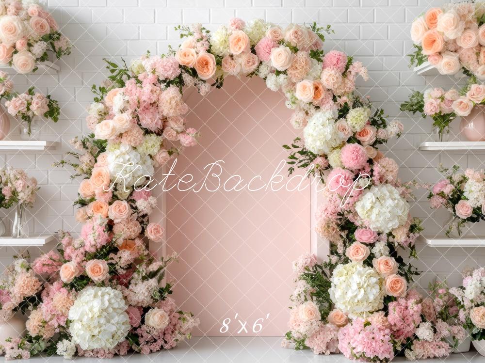 Kate Spring Flower Arch Pink Backdrop Designed by Mini MakeBelieve - Kate Backdrop AU