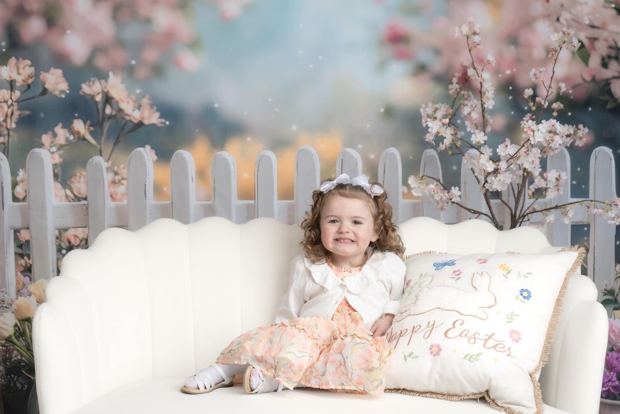 Kate Easter Spring Fence Backdrop Designed by Mini MakeBelieve - Kate Backdrop AU