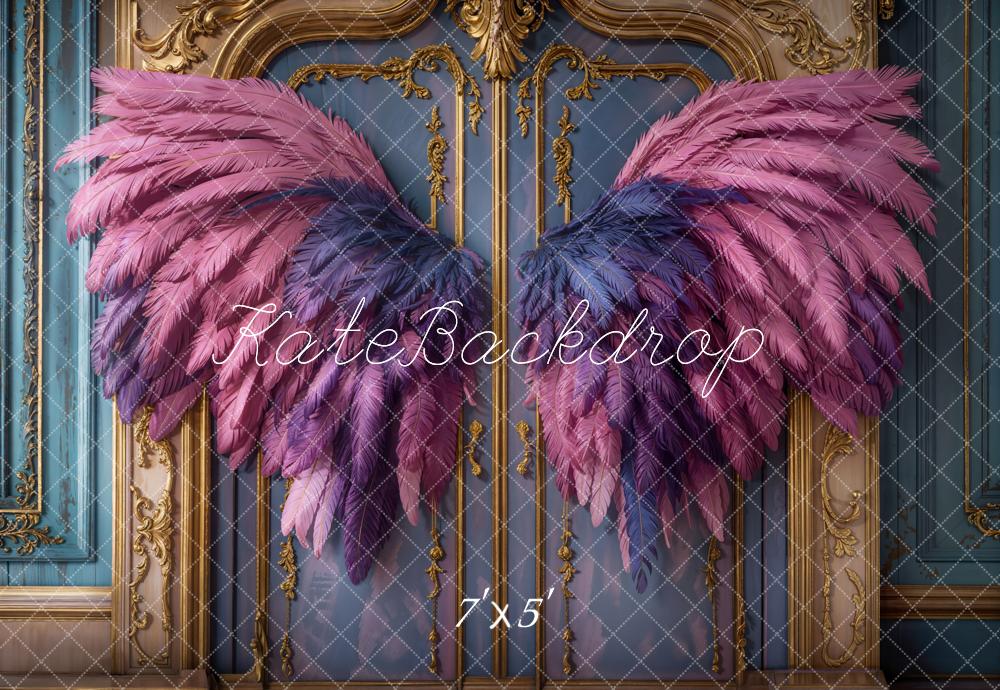 Kate Fantasy Angel Wings Vintage Door Backdrop Designed by Emetselch - Kate Backdrop AU