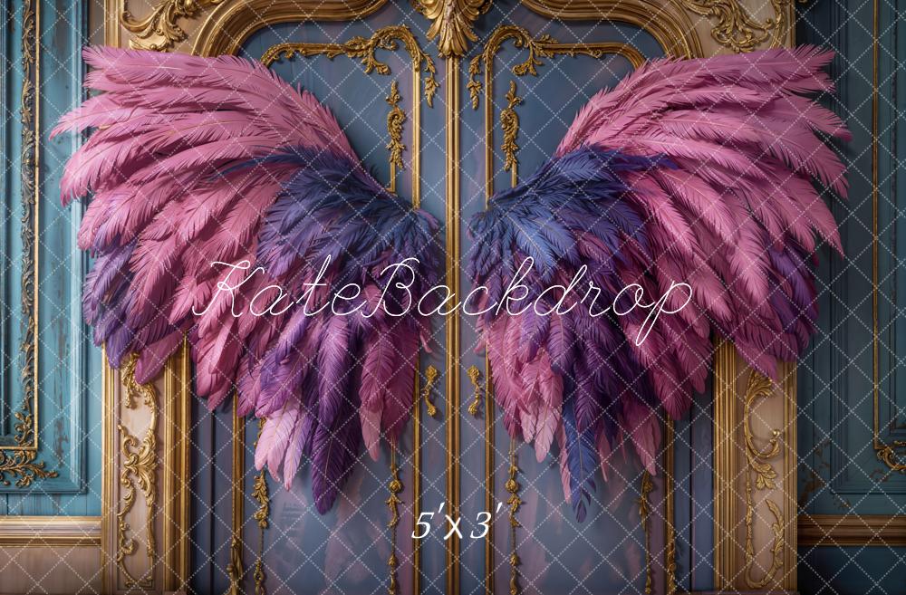 Kate Fantasy Angel Wings Vintage Door Backdrop Designed by Emetselch - Kate Backdrop AU