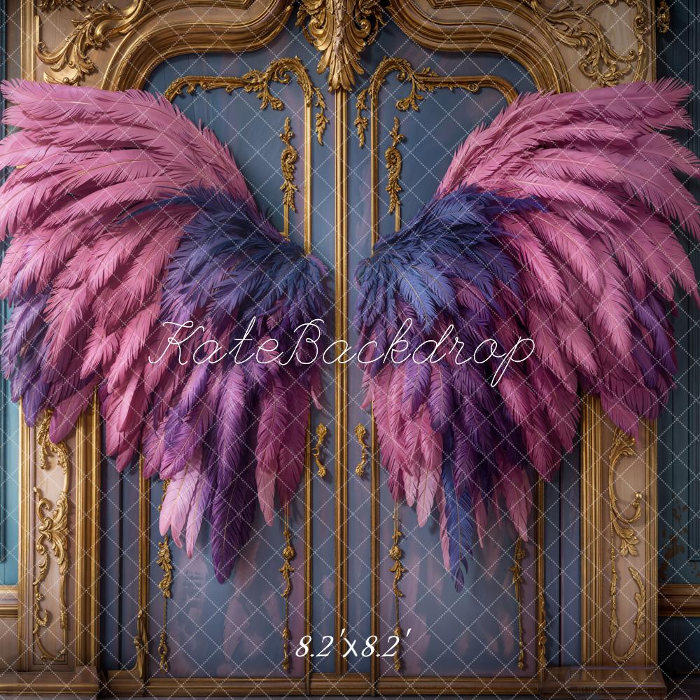 Kate Fantasy Angel Wings Vintage Door Backdrop Designed by Emetselch - Kate Backdrop AU