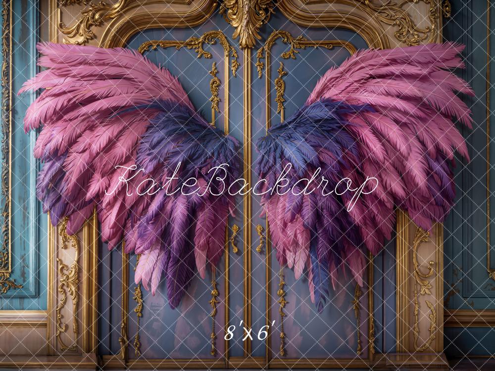 Kate Fantasy Angel Wings Vintage Door Backdrop Designed by Emetselch - Kate Backdrop AU