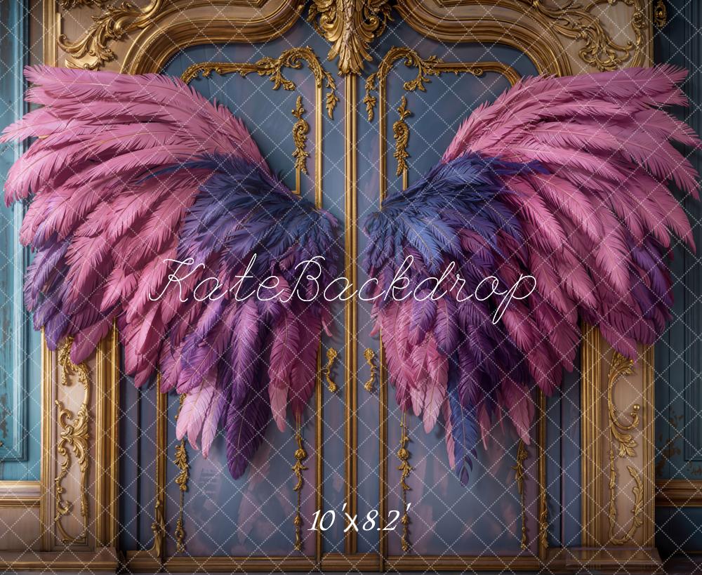 Kate Fantasy Angel Wings Vintage Door Backdrop Designed by Emetselch - Kate Backdrop AU