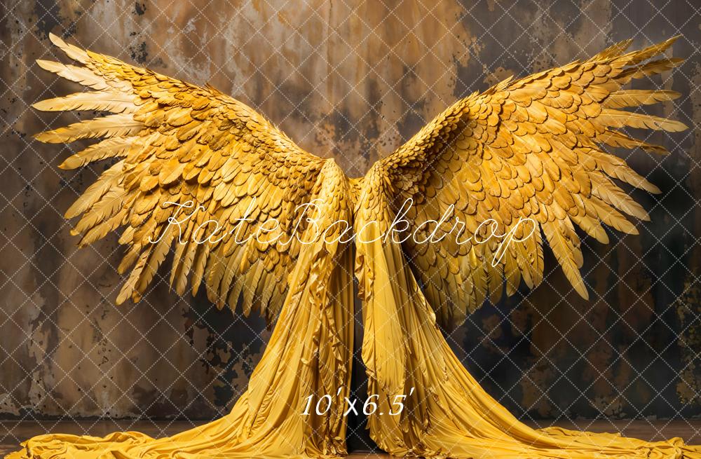 Kate Golden Angel Wings Backdrop Designed by Emetselch - Kate Backdrop AU