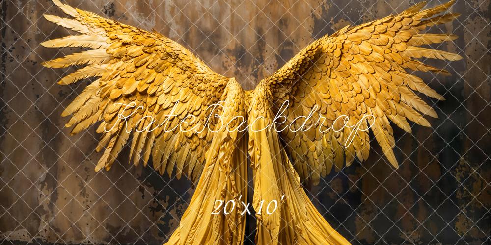 Kate Golden Angel Wings Backdrop Designed by Emetselch - Kate Backdrop AU