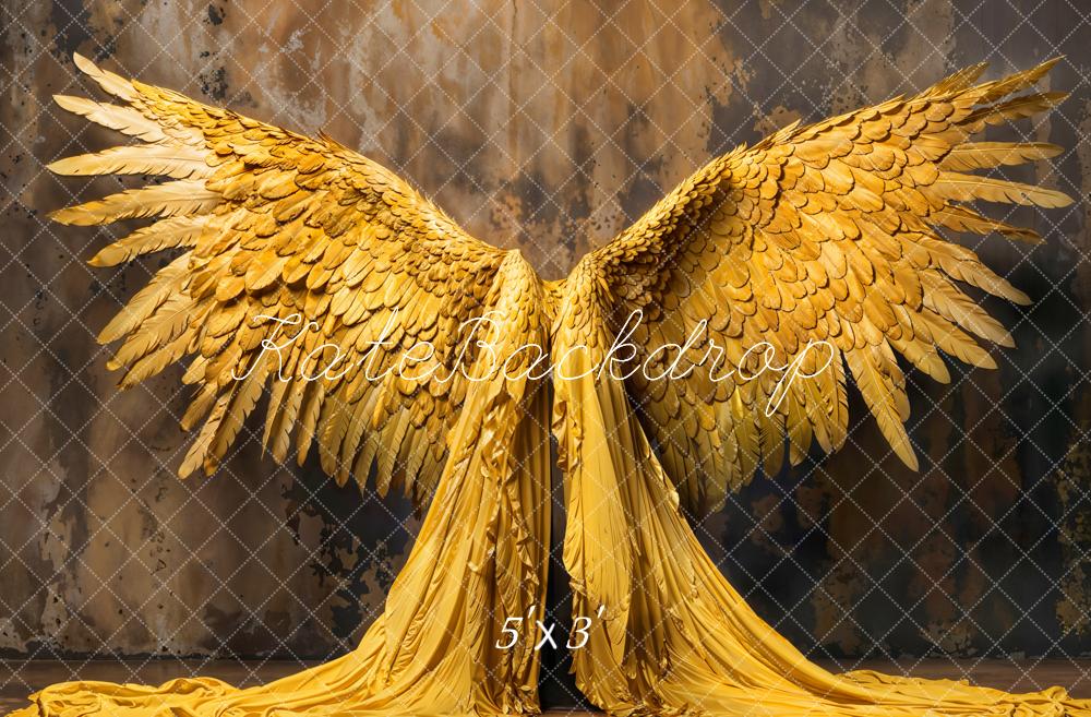 Kate Golden Angel Wings Backdrop Designed by Emetselch - Kate Backdrop AU