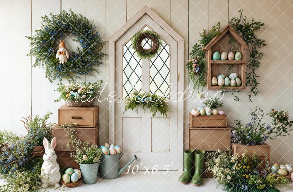 Kate Easter Bunny Spring Door Backdrop Designed by Emetselch - Kate Backdrop AU