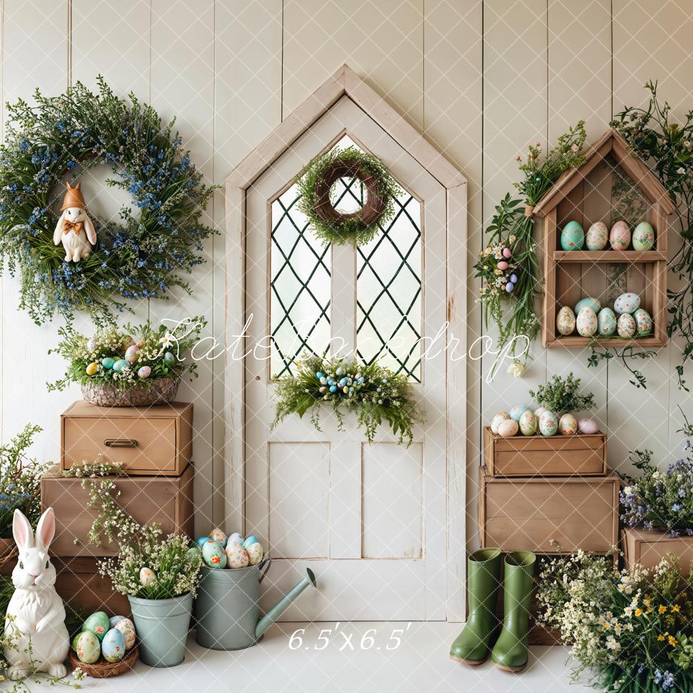 Kate Easter Bunny Spring Door Backdrop Designed by Emetselch - Kate Backdrop AU