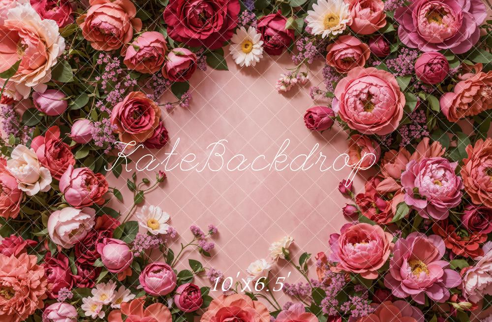 Kate Newborn Flower Pink Floor Backdrop Designed by Emetselch - Kate Backdrop AU