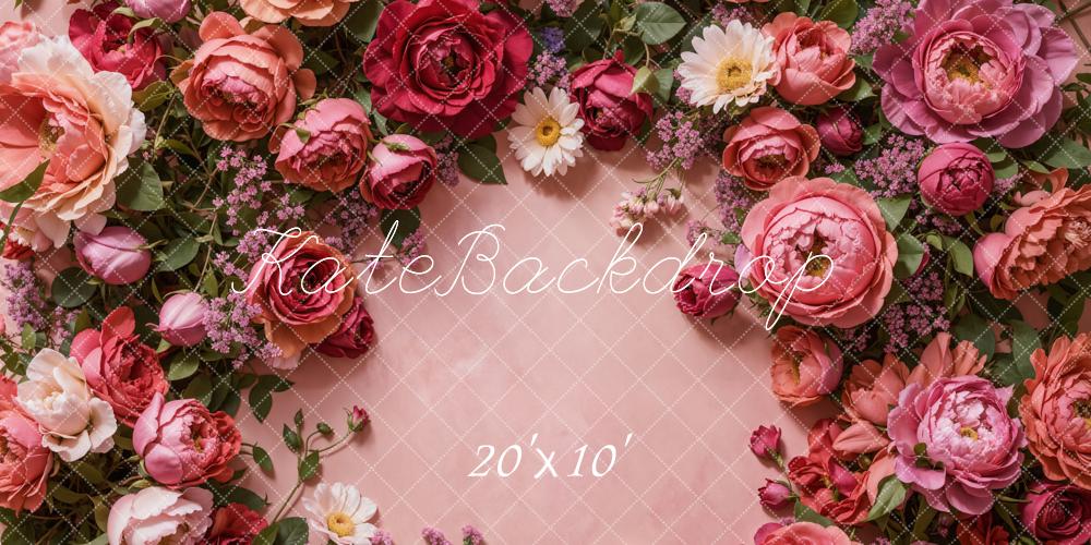 Kate Newborn Flower Pink Floor Backdrop Designed by Emetselch - Kate Backdrop AU
