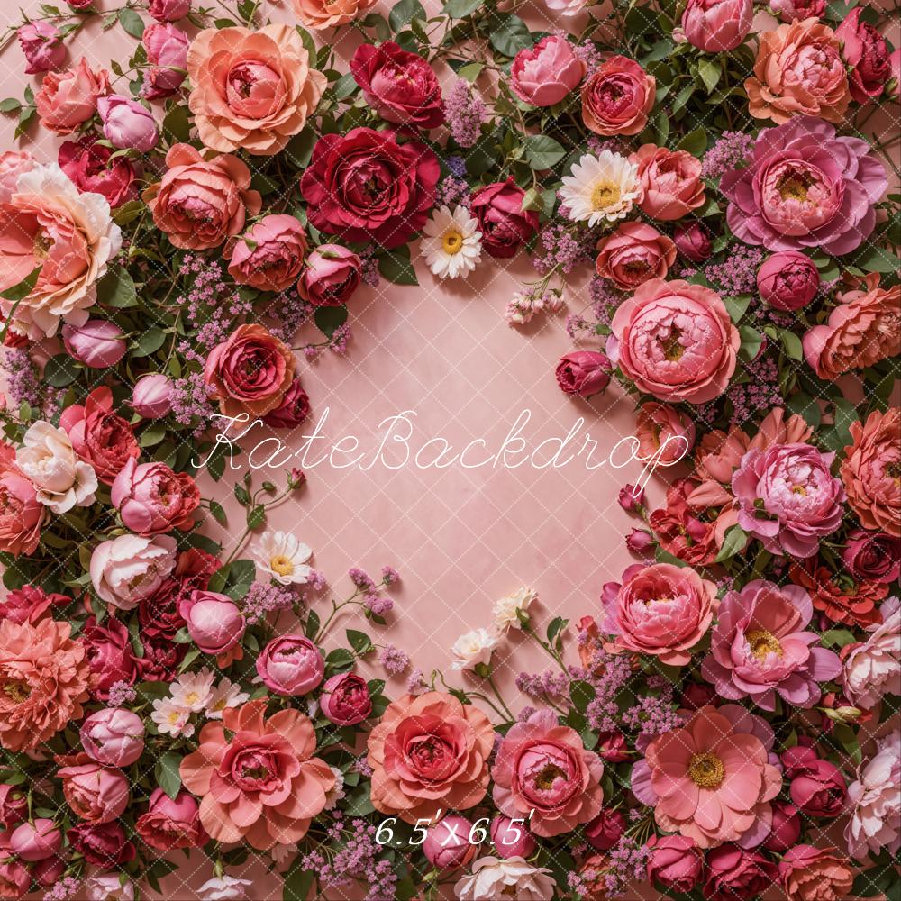 Kate Newborn Flower Pink Floor Backdrop Designed by Emetselch - Kate Backdrop AU