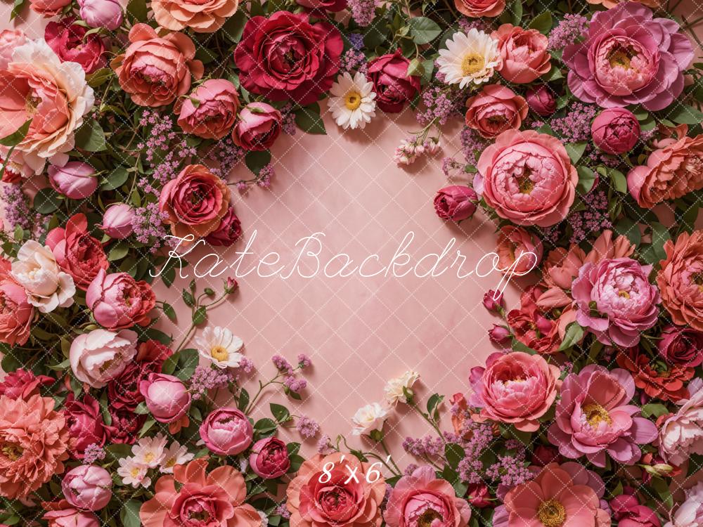 Kate Newborn Flower Pink Floor Backdrop Designed by Emetselch - Kate Backdrop AU