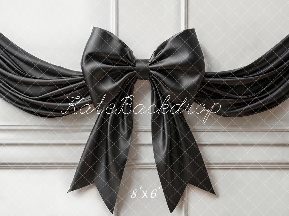 Kate Elegant Black Bow Ribbon Backdrop Designed by Emetselch - Kate Backdrop AU
