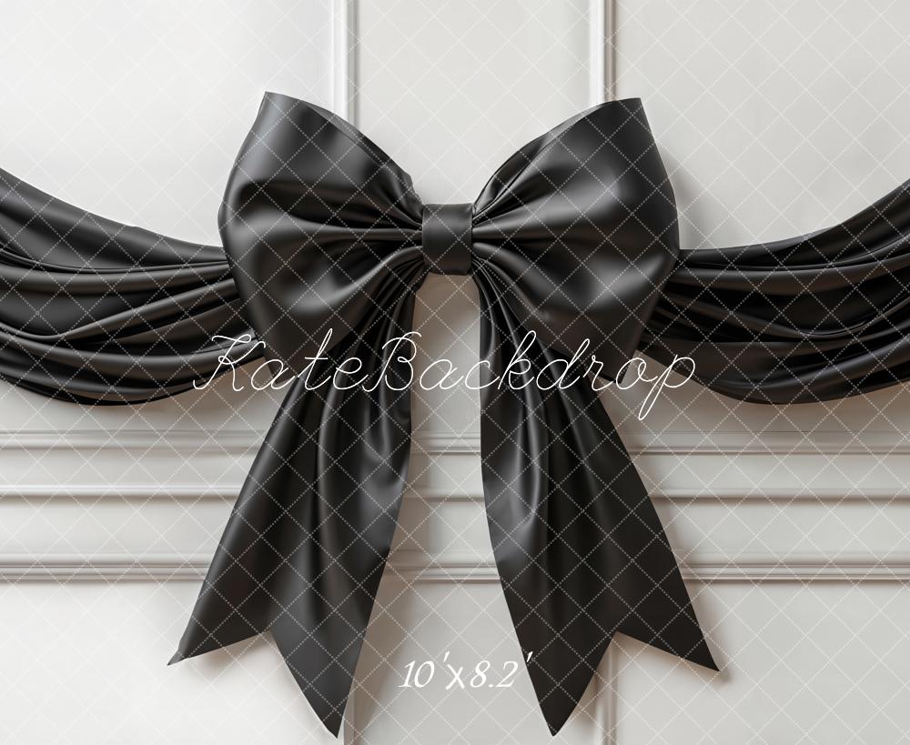 Kate Elegant Black Bow Ribbon Backdrop Designed by Emetselch - Kate Backdrop AU
