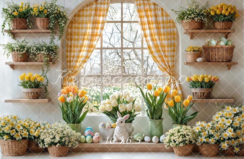 Kate Easter Bunny Window Backdrop Designed by Emetselch - Kate Backdrop AU