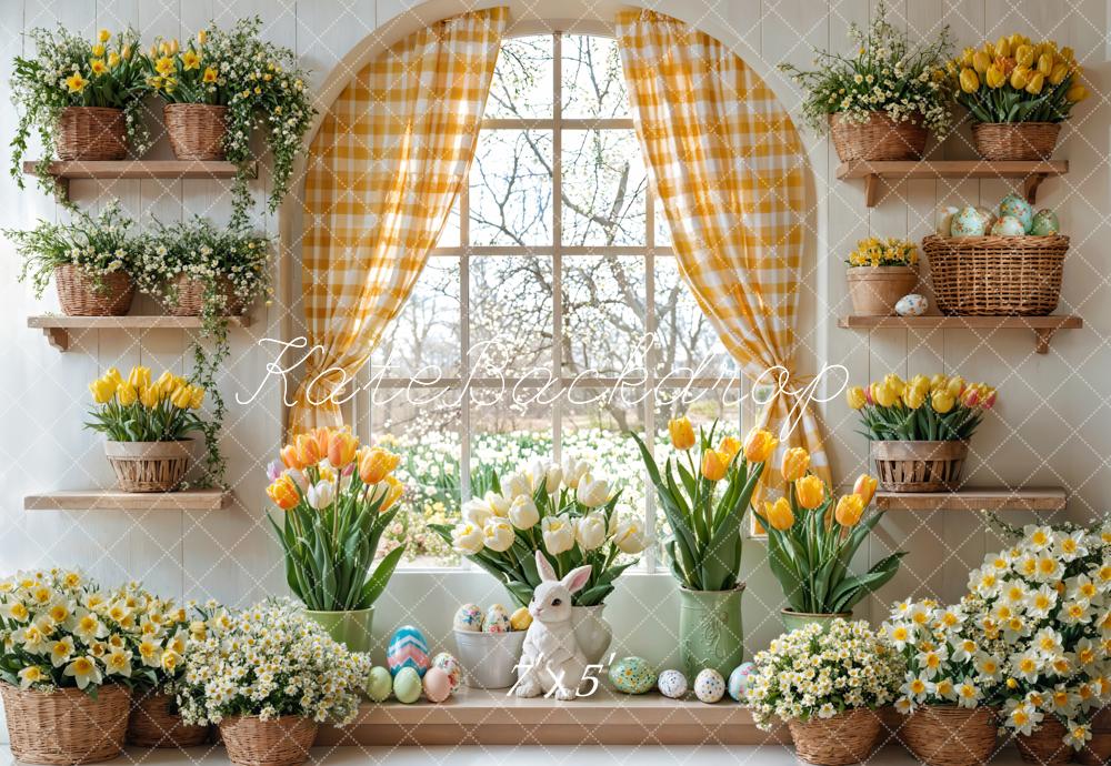 Kate Easter Bunny Window Backdrop Designed by Emetselch - Kate Backdrop AU