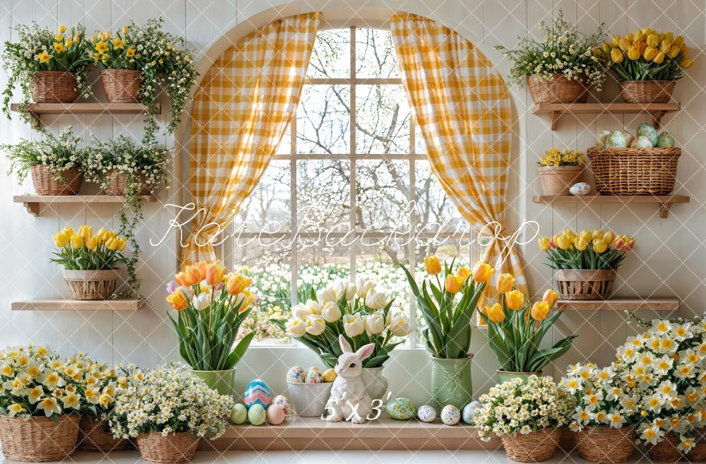 Kate Easter Bunny Window Backdrop Designed by Emetselch - Kate Backdrop AU