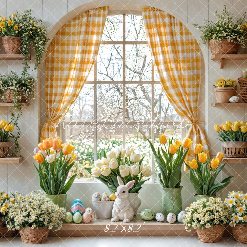 Kate Easter Bunny Window Backdrop Designed by Emetselch - Kate Backdrop AU