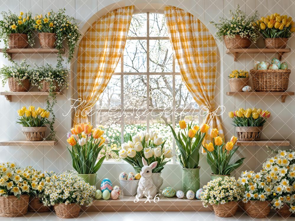 Kate Easter Bunny Window Backdrop Designed by Emetselch - Kate Backdrop AU