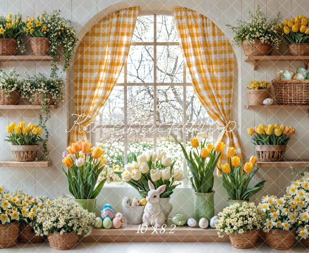 Kate Easter Bunny Window Backdrop Designed by Emetselch - Kate Backdrop AU